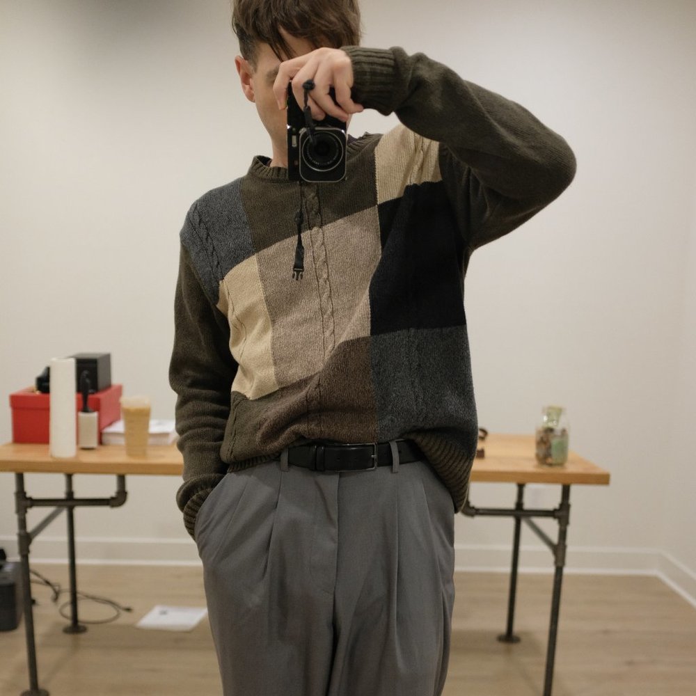 Patch sweater
